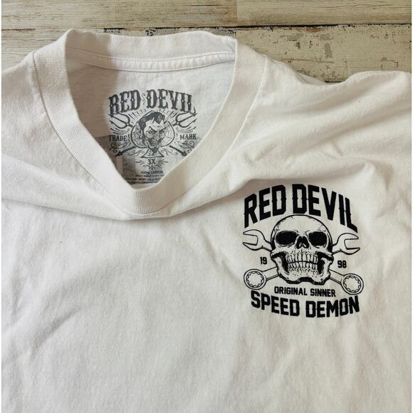 Red Devil Original Sinner Skull Tee Shirt sz 3X EUC - Picture 3 of 3